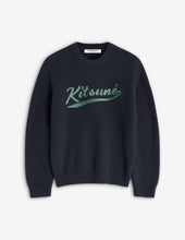 Charger l&#39;image dans la galerie, Maison Kitsuné Pull Varsity Embroidered Slate Grey