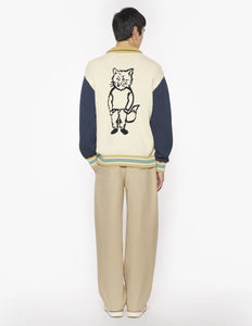 Maison Kitsuné Blouson Knitted College Rich Vanilla