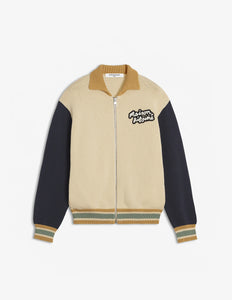 Maison Kitsuné Blouson Knitted College Rich Vanilla