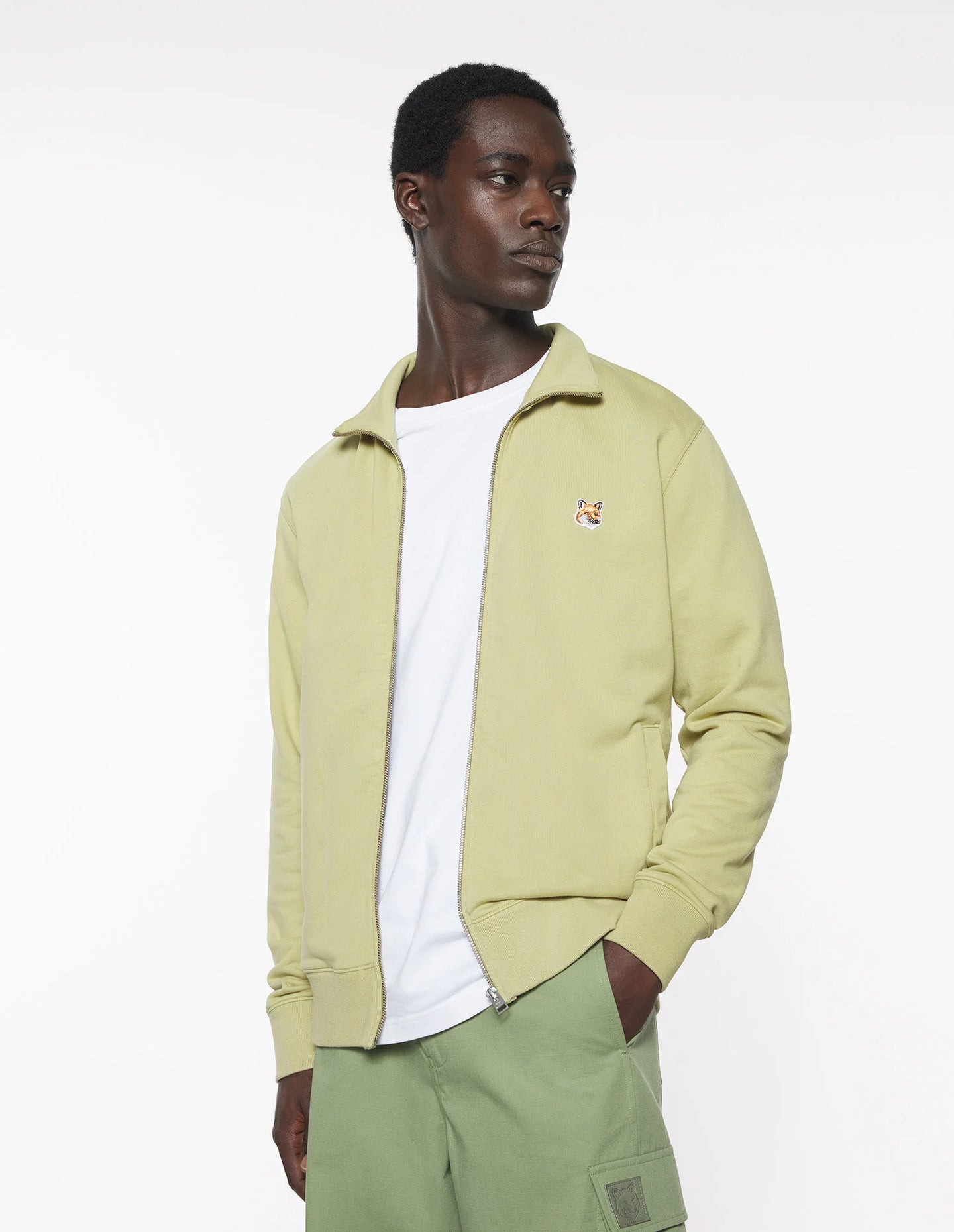 Maison Kitsuné Sweatshirt FullZip Fox Head Patch Canvas