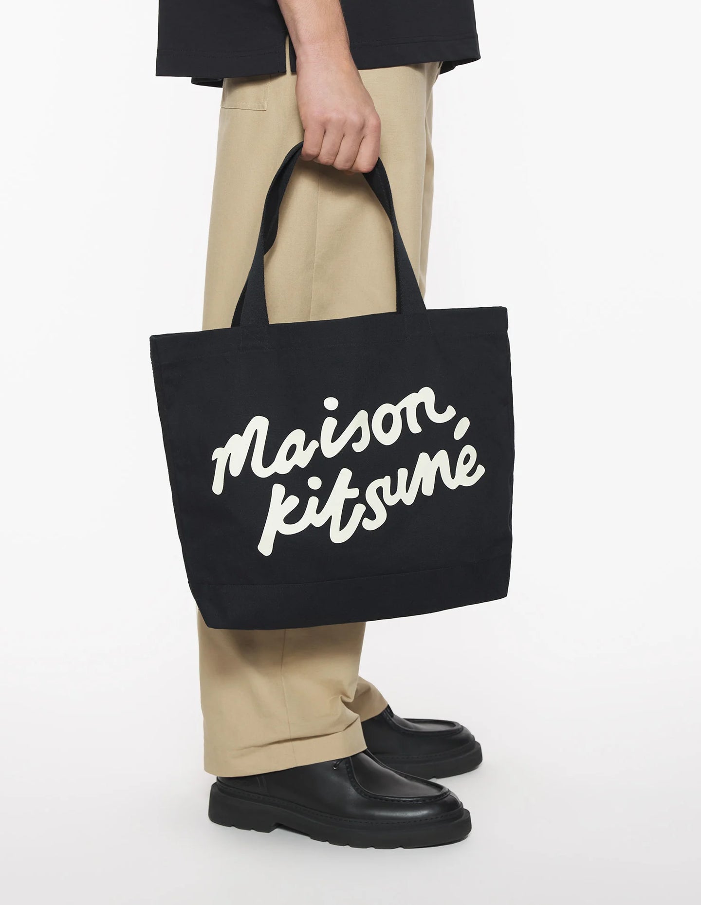 Maison Kitsuné Tote Bag Handwriting Black