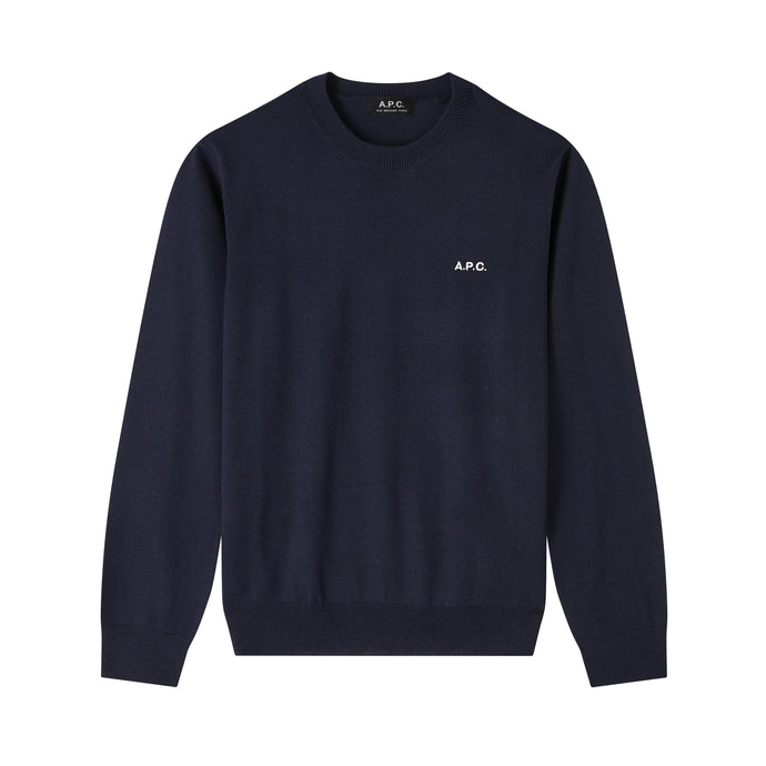 A.P.C. Pull Axel en Laine Merinos Dark navy