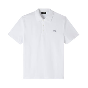 A.P.C. Polo Carter Logo Blanc