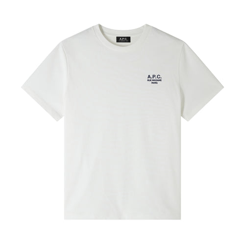 A.P.C. T-Shirt Standard Rue Madame White Dark Navy