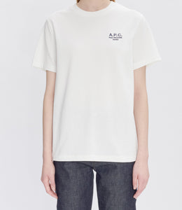 A.P.C. T-Shirt Standard Rue Madame White Dark Navy