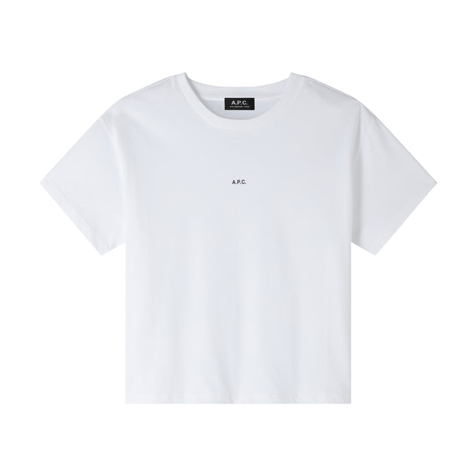 A.P.C. T-Shirt Boxy Logo White Black