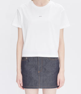 A.P.C. T-Shirt Boxy Logo White Black