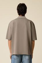 Charger l&#39;image dans la galerie, AMI Polo Manches Courtes en Viscose Gris Fume
