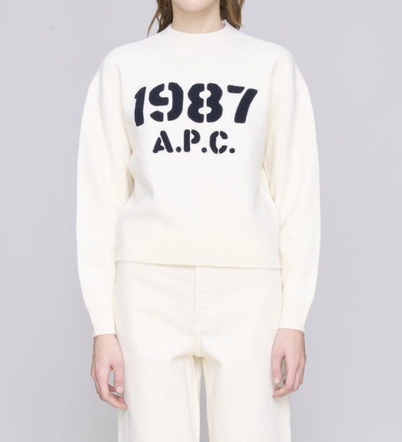 A.P.C. Pull Daria en Laine Ecru