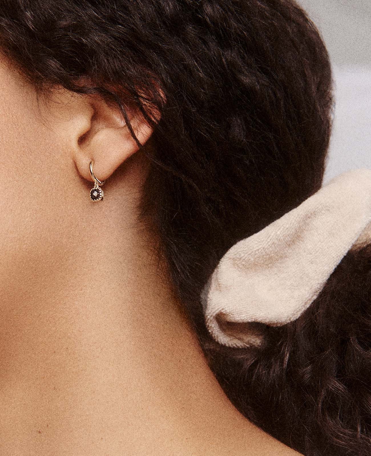 Pascale Monvoisin Boucle D'oreille Pierrot Créole Noir