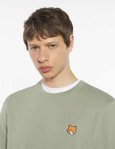 Maison Kitsuné T-Shirt Fox Head Manches Longues Laurel Green