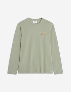 Maison Kitsuné T-Shirt Fox Head Manches Longues Laurel Green