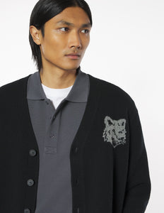 Maison Kitsuné Cardigan Fox Head Intarsia Black