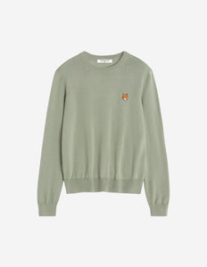 Maison Kitsuné Pull Fox Head en Laine Laurel Green
