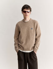 Charger l'image dans la galerie, Maison Kitsuné Pull Fox Head Lambswool Comfort Cobblestone