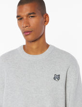 Charger l&#39;image dans la galerie, Maison Kitsuné Pull Fox Head Lambswool Light Grey