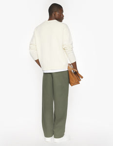 Maison Kitsuné Pull Fox Head Intarsia Ecru Tan Beige