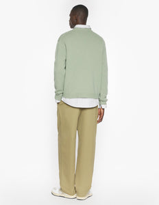 Maison Kitsuné Pull Fox Head Intarsia Sage Green