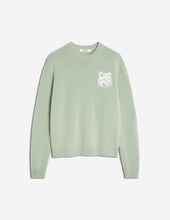 Charger l&#39;image dans la galerie, Maison Kitsuné Pull Fox Head Intarsia Sage Green