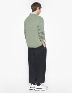 Maison Kitsuné Pull Fox Head Lambswool Laurel Green