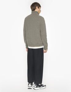 Maison Kitsuné Blouson Varsity en Laine Grey Melange
