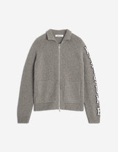 Charger l&#39;image dans la galerie, Maison Kitsuné Blouson Varsity en Laine Grey Melange