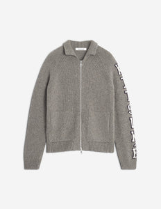 Maison Kitsuné Blouson Varsity en Laine Grey Melange