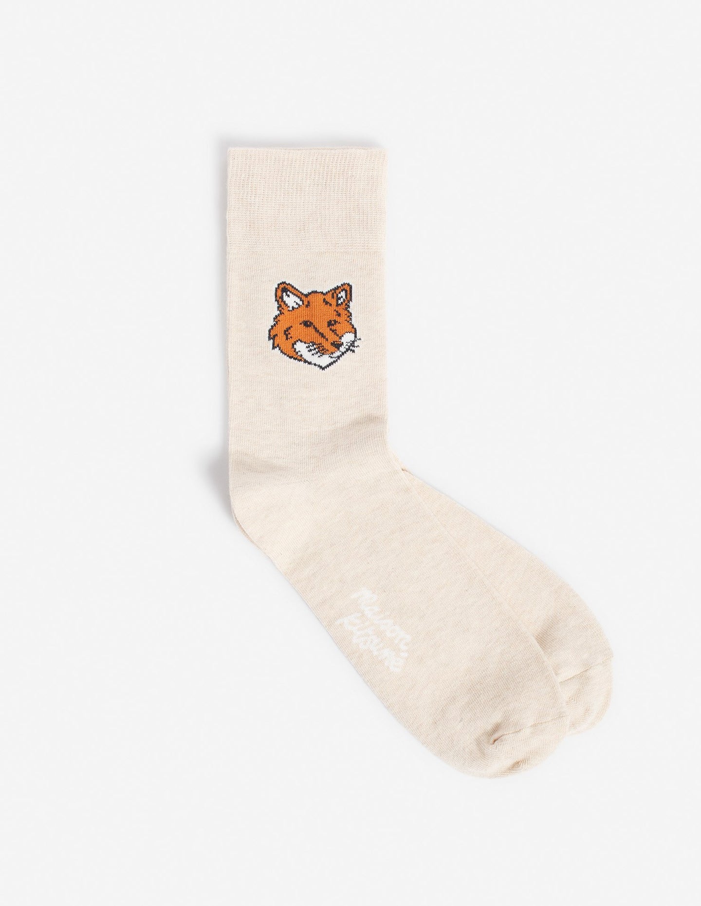 Maison Kitsuné Chaussettes Fox Head Light Beige