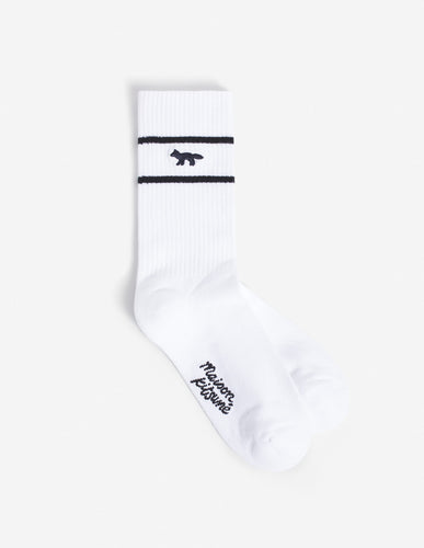 Maison Kitsuné Chaussettes Profile Fox Sporty White