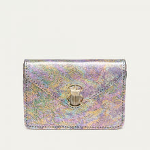 Charger l&#39;image dans la galerie, Claris Virot Porte Cartes Alex Python Métallisé essence