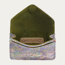 Charger l&#39;image dans la galerie, Claris Virot Porte Cartes Alex Python Métallisé essence