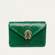 Charger l&#39;image dans la galerie, Claris Virot Porte Cartes Alex Python Vert pelouse
