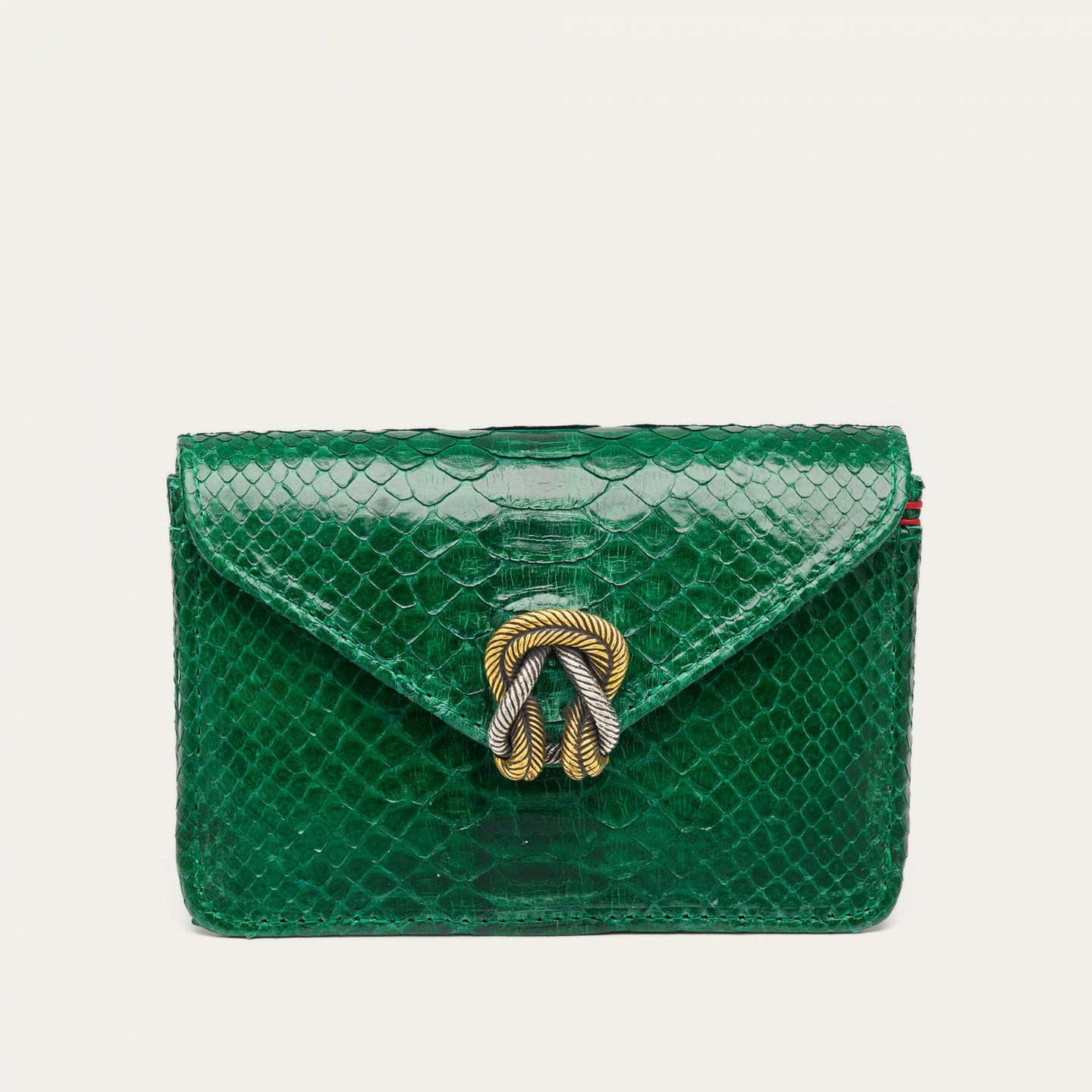 Claris Virot Porte Cartes Alex Python Vert pelouse