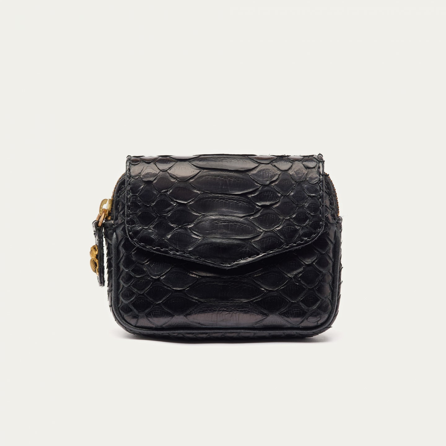 Claris Virot Porte-Monnaie Karl Python Noir