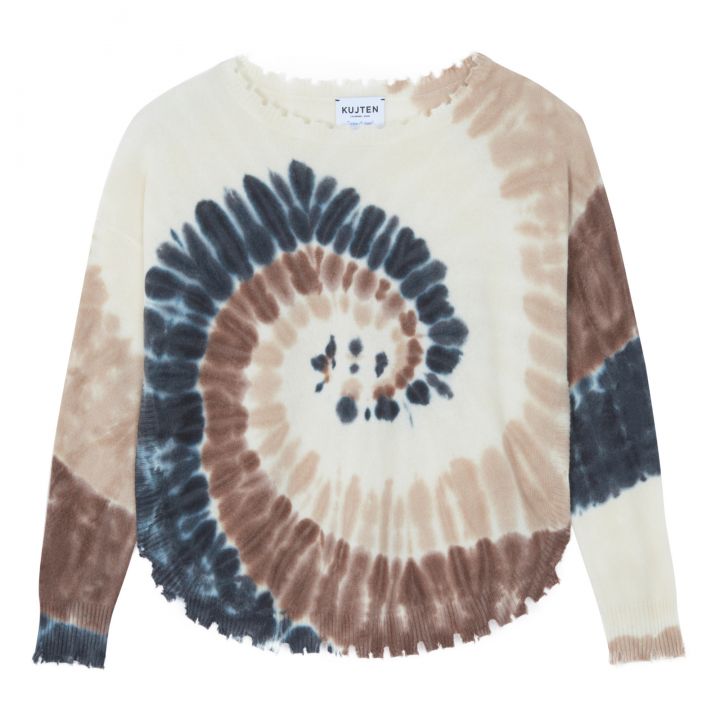 Kujten Pull Mela Sunny Cachemire Tie & Dye Camelo