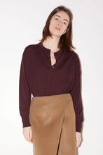 Charger l'image dans la galerie, Roseanna Pull Polo Ella en Laine Bordeaux