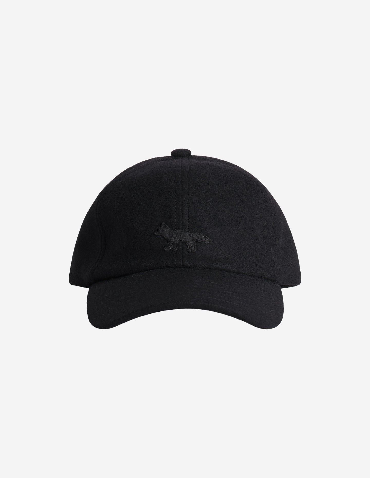 Maison Kitsuné Casquette Profile Fox en Laine Black