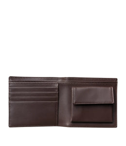 A.P.C. New Portefeuille London en Cuir Marron