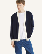 Charger l'image dans la galerie, Maison Kitsuné Cardigan Contrasted Comfort Navy