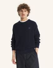 Charger l'image dans la galerie, Maison Kitsuné Pull Fox head Ribbed Navy