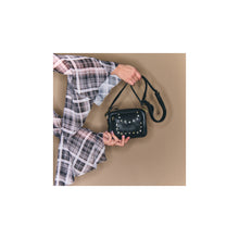 Charger l&#39;image dans la galerie, Claris Virot Sac Baby Charly en Cuir Clous Noir