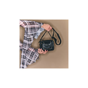 Claris Virot Sac Baby Charly en Cuir Clous Noir