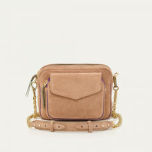 Charger l&#39;image dans la galerie, Claris Virot Sac Charly Cuir Croûte Greige