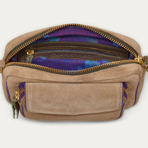 Claris Virot Sac Charly Cuir Croûte Greige