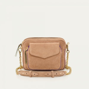 Claris Virot Sac Charly Cuir Croûte Greige