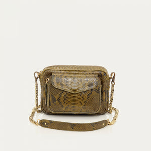 Claris Virot Sac Charly Python Dark Kaki