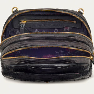 Claris Virot Sac Clara Python Noir