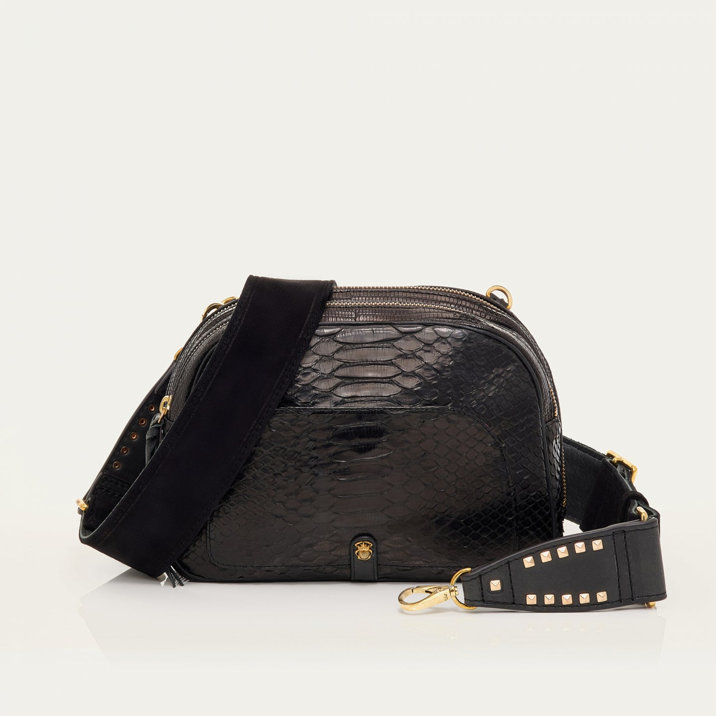 Claris Virot Sac Clara Python Noir