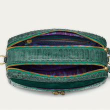 Charger l&#39;image dans la galerie, Claris Virot Sac Lily Python Vert pelouse