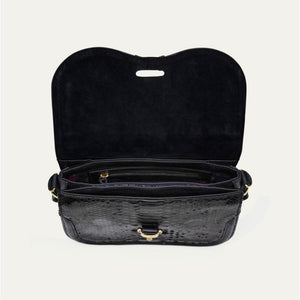 Claris Virot Sac Mini Manon Python Noir